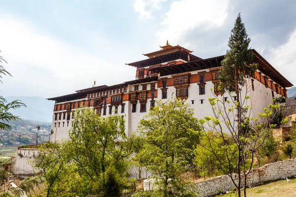 Außenansicht Des Rinpun Dzong Klosters Paro Bhutan Asien — Stockfoto