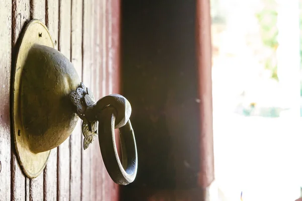 Metal Door Knob Ring Gate Paro Rinpun Dzong Monastery Paro — Stock Photo, Image