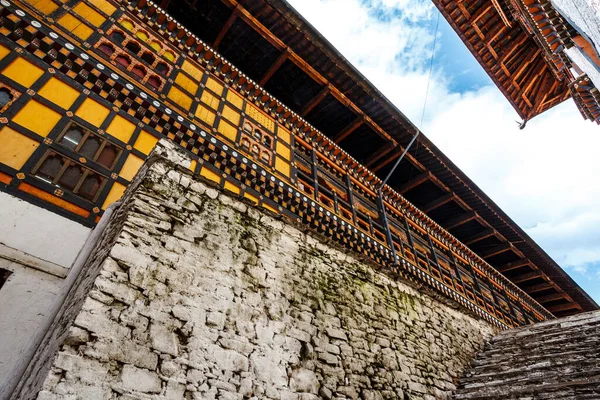 Interior Rinpun Dzong Monastery Paro Bhutan Asia — Fotografia de Stock