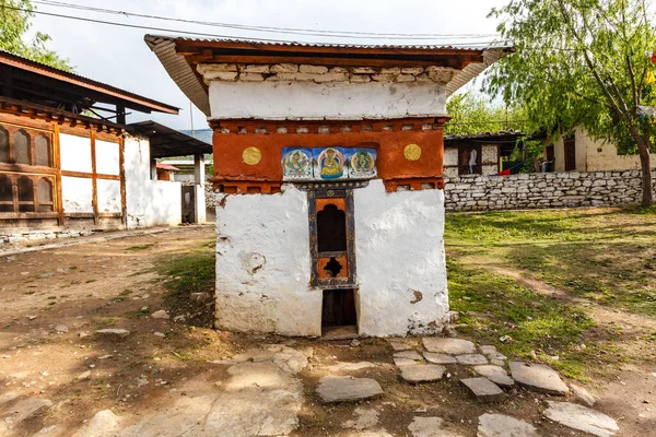 Coro Jardín Del Templo Kyichu Lhakhang Valle Paro Bután Occidental — Foto de Stock