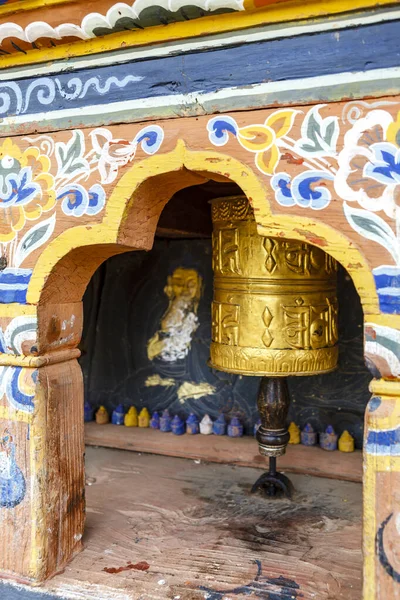 Prayer Wheels Chimi Lhakhang Monastery Close Punakha Bhutan Asia — Foto de Stock