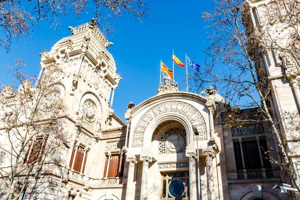 スペイン カタルーニャ州 バルセロナにあるカタルーニャ司法高等裁判所 裁判所 のファサード — ストック写真