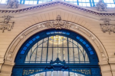 Santiago, Şili, Güney Amerika 'daki Estacion Mapocho tren istasyonunun içi