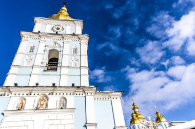 Kiev 'deki Aziz Michael Manastırı' nın çan kulesi, Ukrayna, Avrupa