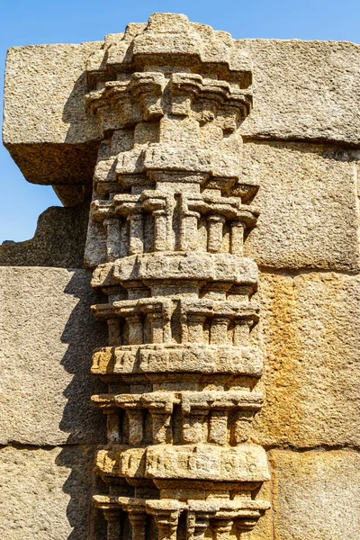 Pilar Piedra Royagopuram Raya Gopuram Mahabalipuram Mamallapuram India —  Fotos de Stock