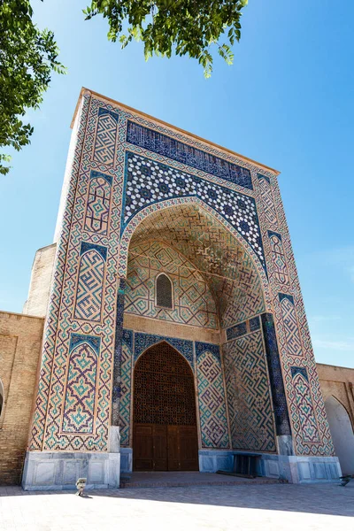 Exterior Kok Gumbaz Mosque Shahrisabz Qashqadaryo Uzbekistan Central Asia — Stock Photo, Image