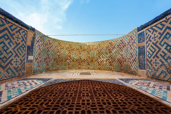 Exterior Mesquita Kok Gumbaz Shahrisabz Qashqadaryo Uzbequistão Ásia Central — Fotografia de Stock