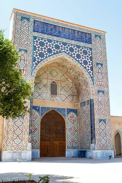 Kok Gumbaz Mecset Külseje Shahrisabzban Qashqadaryoban Üzbegisztánban Közép Ázsiában — Stock Fotó