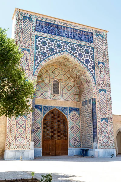 Exterior Mezquita Kok Gumbaz Shahrisabz Qashqadaryo Uzbekistán Asia Central —  Fotos de Stock