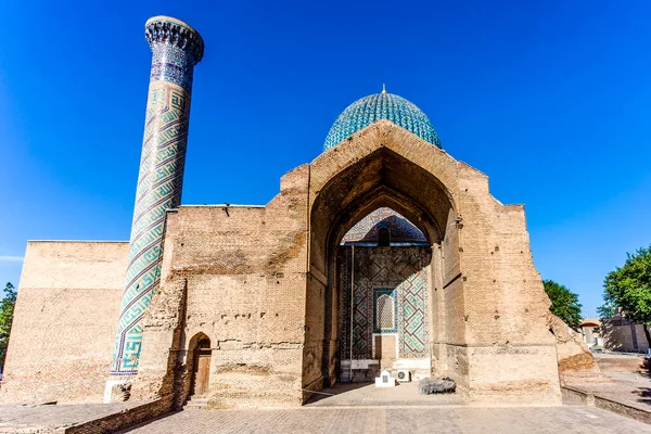 Exterior Del Mausoleo Amir Temur Gur Amir Samarcanda Uzbekistán Asia —  Fotos de Stock