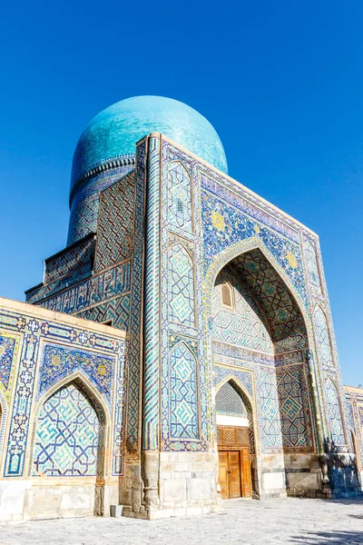 Courtyard Madrasah Ttilla Kari Tilya Kori Registan Square Samarkand Uzbekistan — Stock Photo, Image