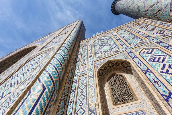 Facade Ulugh Beg Madrasah Registan Samarkand Uzbekistan Central Asia — Stock Photo, Image