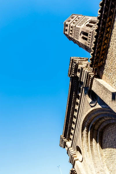 Klocktorn Kyrkan San Pablo Mudejar Stil Byggd Talet Zaragoza Spanien — Stockfoto