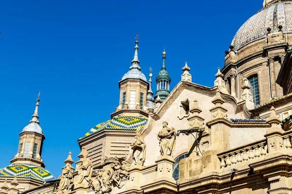 Katedra Bazylika Matki Bożej Filaru Kościół Rzymskokatolicki Saragossie Aragonia Hiszpania — Zdjęcie stockowe