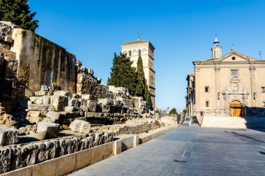 Roma Zaragoza Duvarları, Zuda Kulesi ve San Juan de los Panete Kilisesi, Zaragoza, Aragon, İspanya, Avrupa