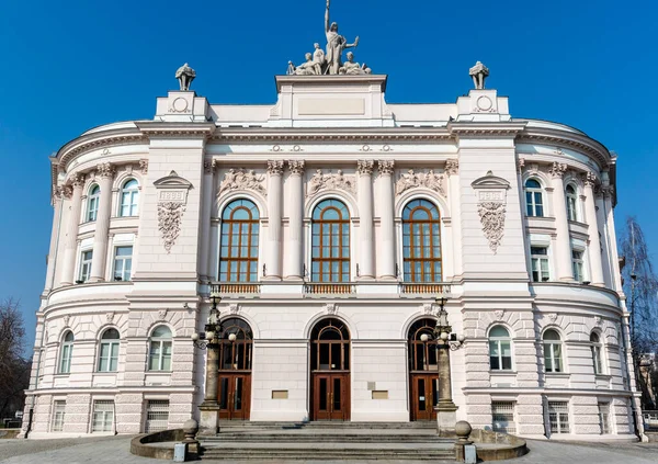 Fachada Universidade Tecnologia Varsóvia Politechnika Warszawska Polónia Europa — Fotografia de Stock