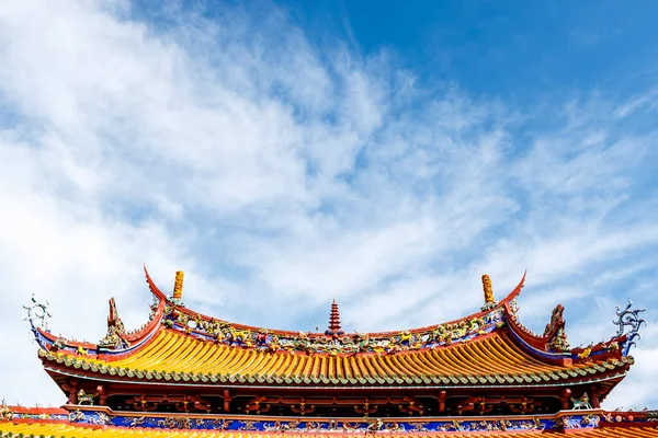 Außenansicht Und Dach Des Konfuzius Tempels Taipeh Taiwan Asien — Stockfoto