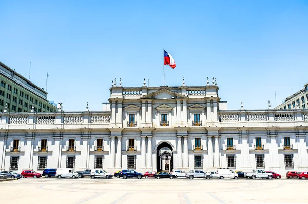 Facciata Del Palacio Moneda Palazzo Presidenziale Santiago Del Cile Cile — Foto Stock