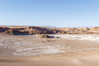 Atacama Çölü 'ndeki Valle de la Luna, Antofagasta, Şili, Güney Amerika
