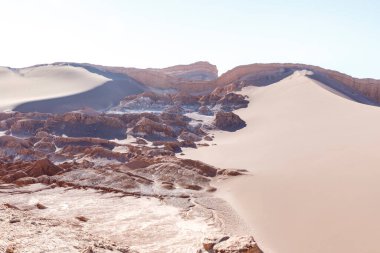 Atacama Çölü 'ndeki Valle de la Luna, Antofagasta, Şili, Güney Amerika