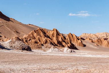 Atacama Çölü 'ndeki Valle de la Luna, Antofagasta, Şili, Güney Amerika