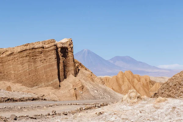 Valle Luna Poušti Atacama Sopkou Licancabour Pozadí Antofagasta Chile Jižní — Stock fotografie