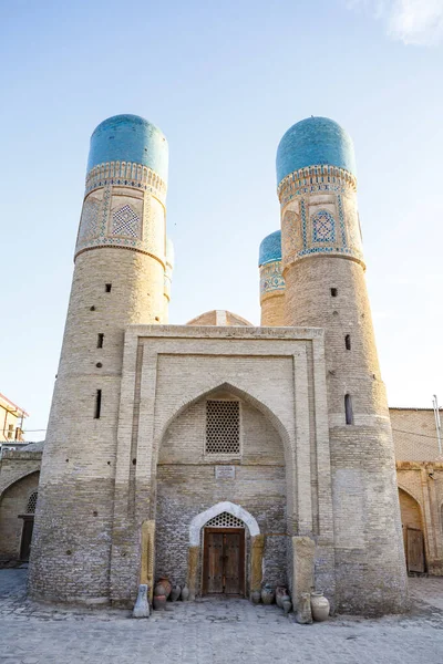 Exterior Chor Minor Madrassah Bukhara Uzbekistan Central Asia — Stock Photo, Image