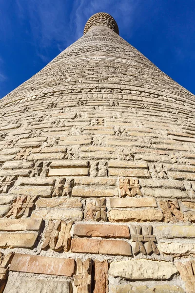 Grande Minarete Kalon Bucara Uzbequistão Ásia Central — Fotografia de Stock