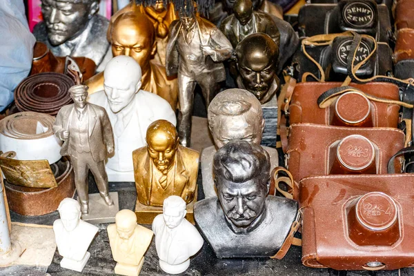 Old Soviet Statues Cameras Sale Market Bazar Bukhara Uzbekistan Central — Stock Photo, Image