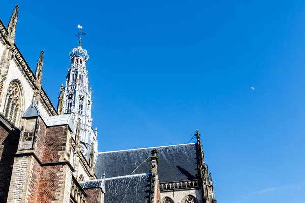 Exterior Tower Saint Bavo Church Haarlem Noord Holland Netherlands Europe — Stock Photo, Image