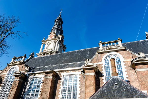 Exterior Zuiderkerk Church Bell Tower Amsterdam Noord Holland Netherlands — Stock Photo, Image