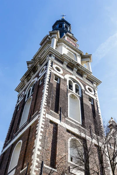 Außenansicht Der Zuiderkerk Kirche Und Des Glockenturms Amsterdam Noord Holland — Stockfoto