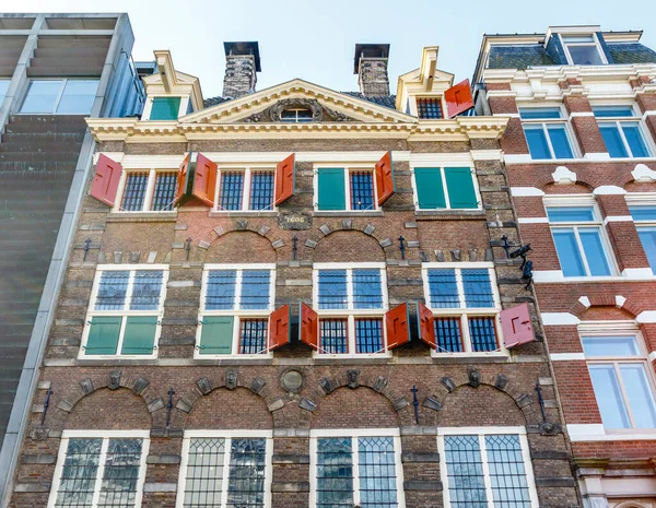 Fachada Casa Rembrandt Centro Histórico Amsterdam Holanda Septentrional Países Bajos —  Fotos de Stock