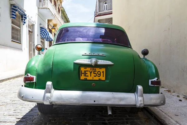 Vintage Green Dodge Classic Car Historical Center Havna Cuna Caribbean — Stock Photo, Image