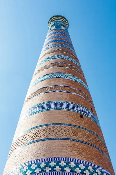 Minaret Khodja Khiva Ouzbékistan Asie Centrale — Photo