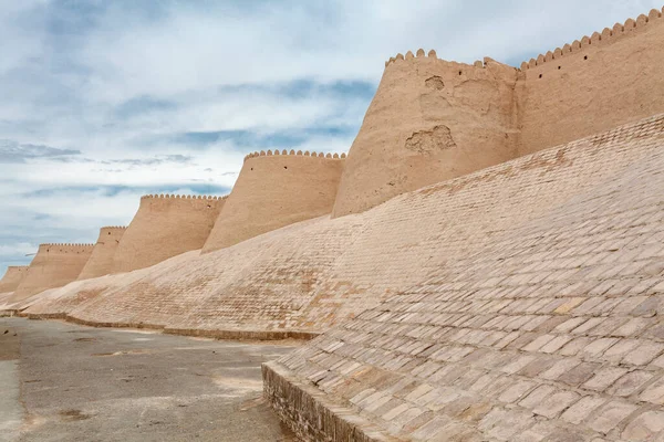 Stadtmauer Von Chiwa Usbekistan Zentralasien — Stockfoto