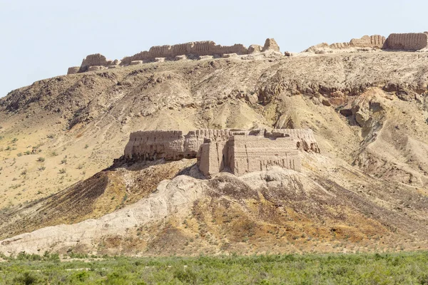 Vista Castillo Del Desierto Ayaz Kala Desierto Kyzylkum Norte Uzbekistán —  Fotos de Stock