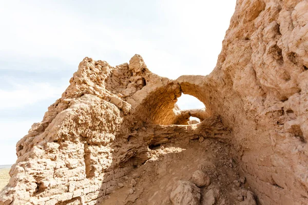 Blick Auf Die Wüstenburg Ayaz Kala Der Wüste Kyzylkum Norden — Stockfoto