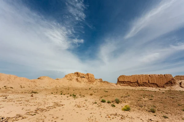 Вид Пустынный Замок Аяз Кала Кызылординской Пустыне Северном Узбекистане Средняя — стоковое фото