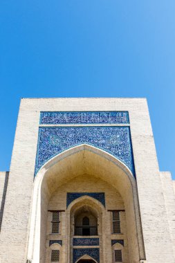 Mir-i-Arap Madrasah 'ın (Miri Arap Madrasah) Buhara, Özbekistan, Orta Asya