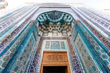 Semerkant, Özbekistan, Orta Asya 'da Şah-i-Zinda Topluluğu (Yillarda Qurilgan Maqbara)
