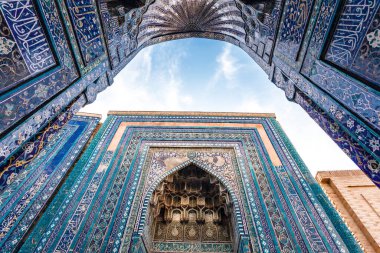 Semerkant, Özbekistan, Orta Asya 'daki Şah-i-Zinda Topluluğu