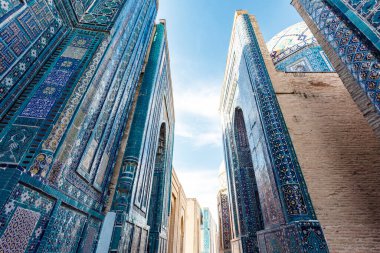 Semerkant, Özbekistan, Orta Asya 'daki Şah-i-Zinda Topluluğu