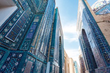 Semerkant, Özbekistan, Orta Asya 'daki Şah-i-Zinda Topluluğu