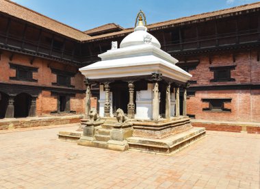 Patan, Lalitpur, Katmandu Vadisi, Nepal, Asya 'daki Kraliyet Sarayı' nın avlusu.
