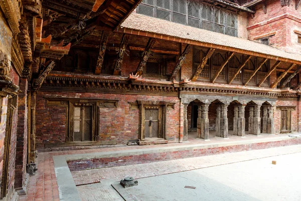 Pátio Interior Palácio Real Patan Lalitpur Nepal Ásia — Fotografia de Stock