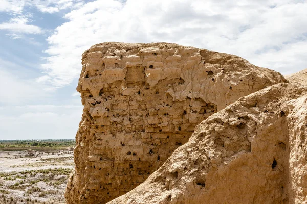 乌兹别克斯坦 中亚Topraq Kala的废墟 — 图库照片