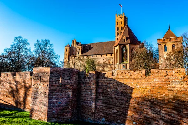 Castle Teutonic Order Malbork Marienburg Unesco World Heritage Site Poland — Stock fotografie