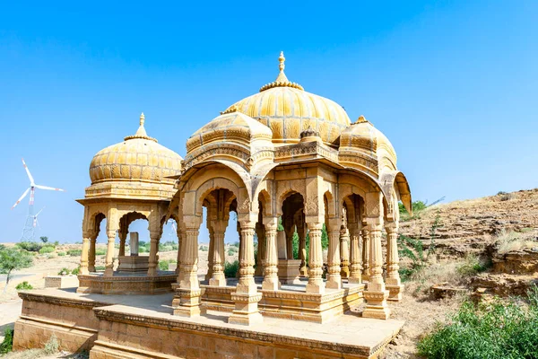 Bada Bagh Cenotafios Tumbas Los Maharajás Jaisalmer Rajastán India Asia — Foto de Stock