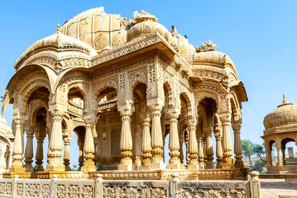 Bada Bagh Cenotafs Grobowce Maharajów Jaisalmer Rajastan Indie Azja — Zdjęcie stockowe